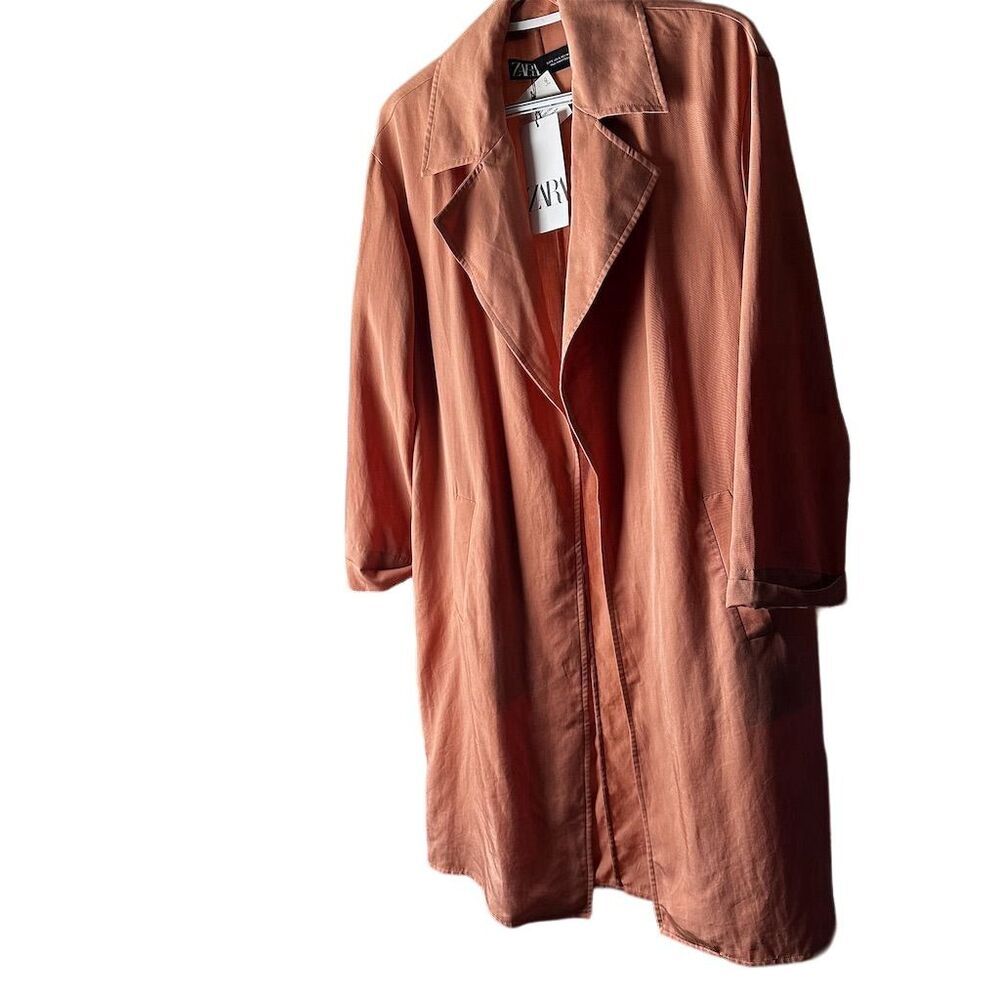 ZARA Women's Coat Size S Rust Mid-Length Casual Fall Spring